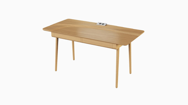 The Terrace desk offers a smart, refined, working-from-home solution. Made of solid Oak and available with an integrated power supply.