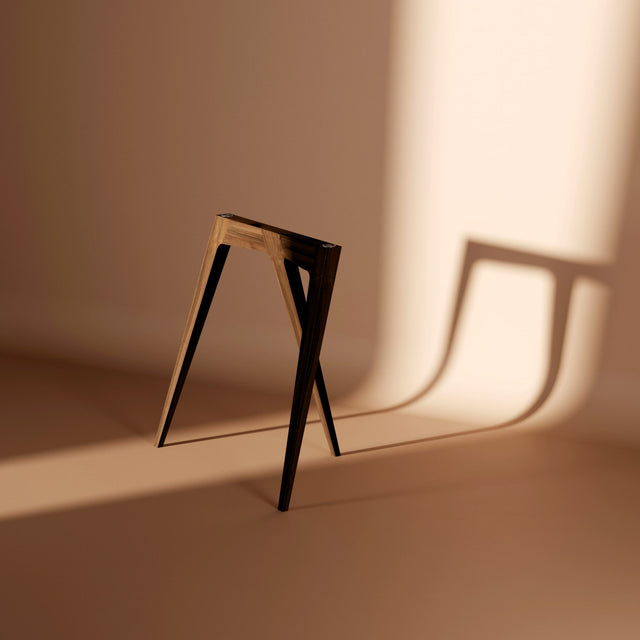 A single Flex Trestle made from luxurious solid Walnut.