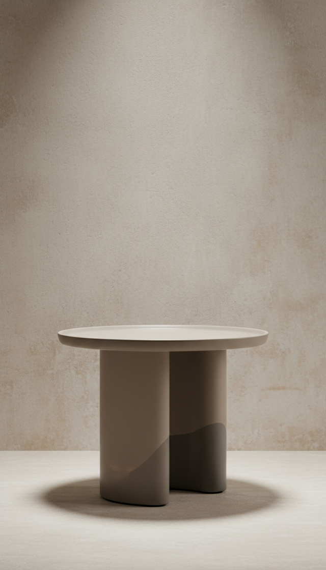 Radius Side Table in Powder-Coated Steel