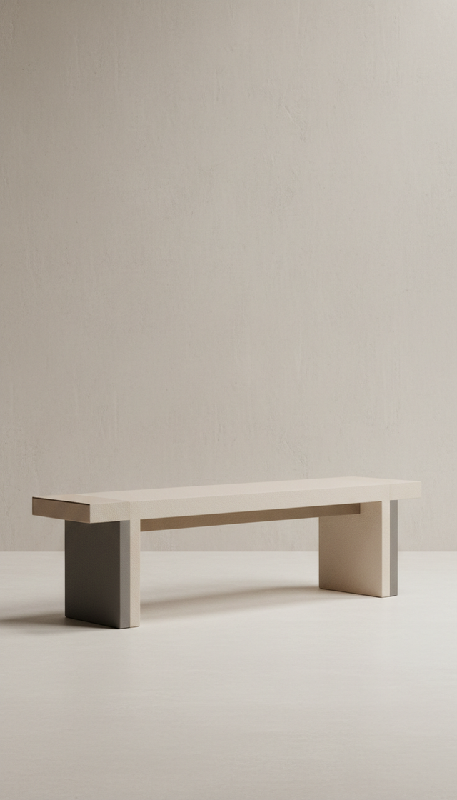 Linear Bench with Solid Ash Frame