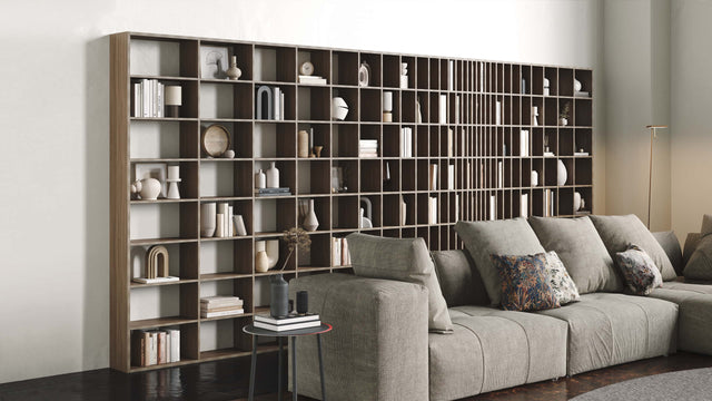 The Doppler bookcase’s design references the Doppler Effect. The varying shelf widths offer a novel way of storing keepsakes.