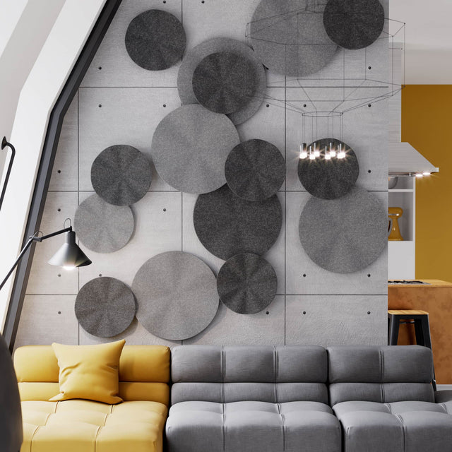 Flutter Acoustic Wall Panels are an aesthetic and effective solution to noise management within both commercial and residential settings. Flutter is available in 2 sizes and a range of colours, and it’s design is inspired by lily pads on a pond surface.