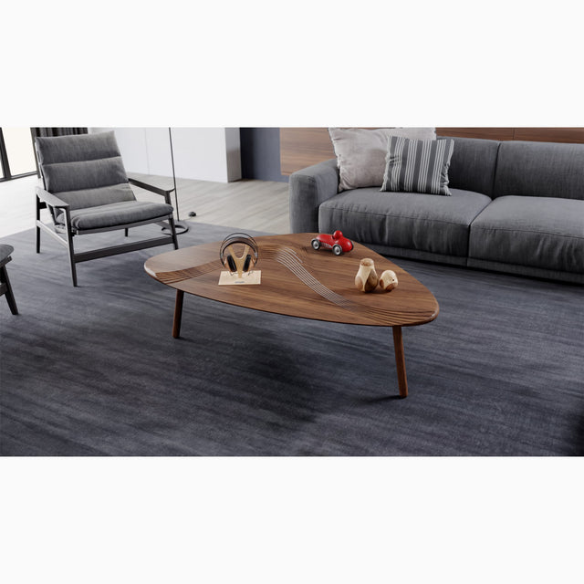 The rich tones of the Walnut pair beautifully with the refined aesthetic of the Terrace coffee table in this modern interior.